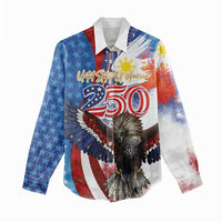 Philippines and United States Semiquincentennial Women Casual Shirt Eagle and National Flag Style LT03 - Polynesian Pride