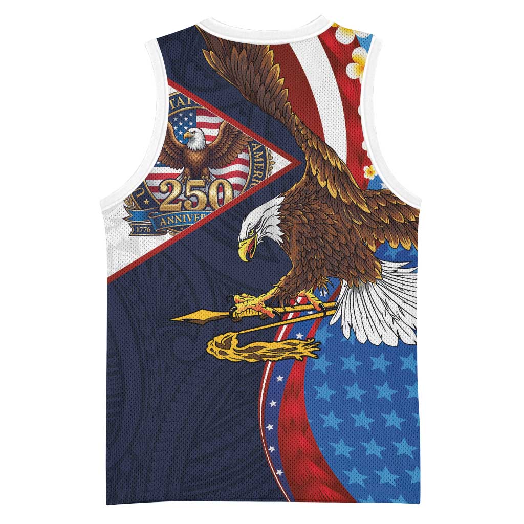 American Samoa and United States Semiquincentennial Basketball Jersey Bald Eagle with National Flag Style
