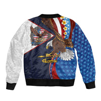 American Samoa and United States Semiquincentennial Bomber Jacket Bald Eagle with National Flag Style
