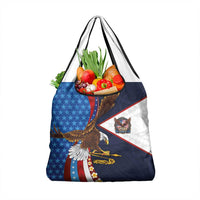 American Samoa and United States Semiquincentennial Grocery Bag Bald Eagle with National Flag Style