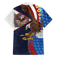 American Samoa and United States Semiquincentennial Hawaiian Shirt Bald Eagle with National Flag Style