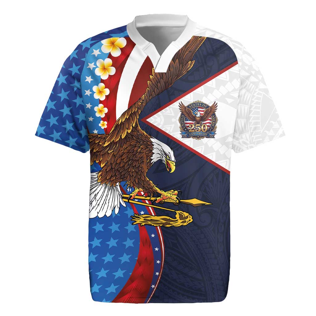 American Samoa and United States Semiquincentennial Rugby Jersey Bald Eagle with National Flag Style