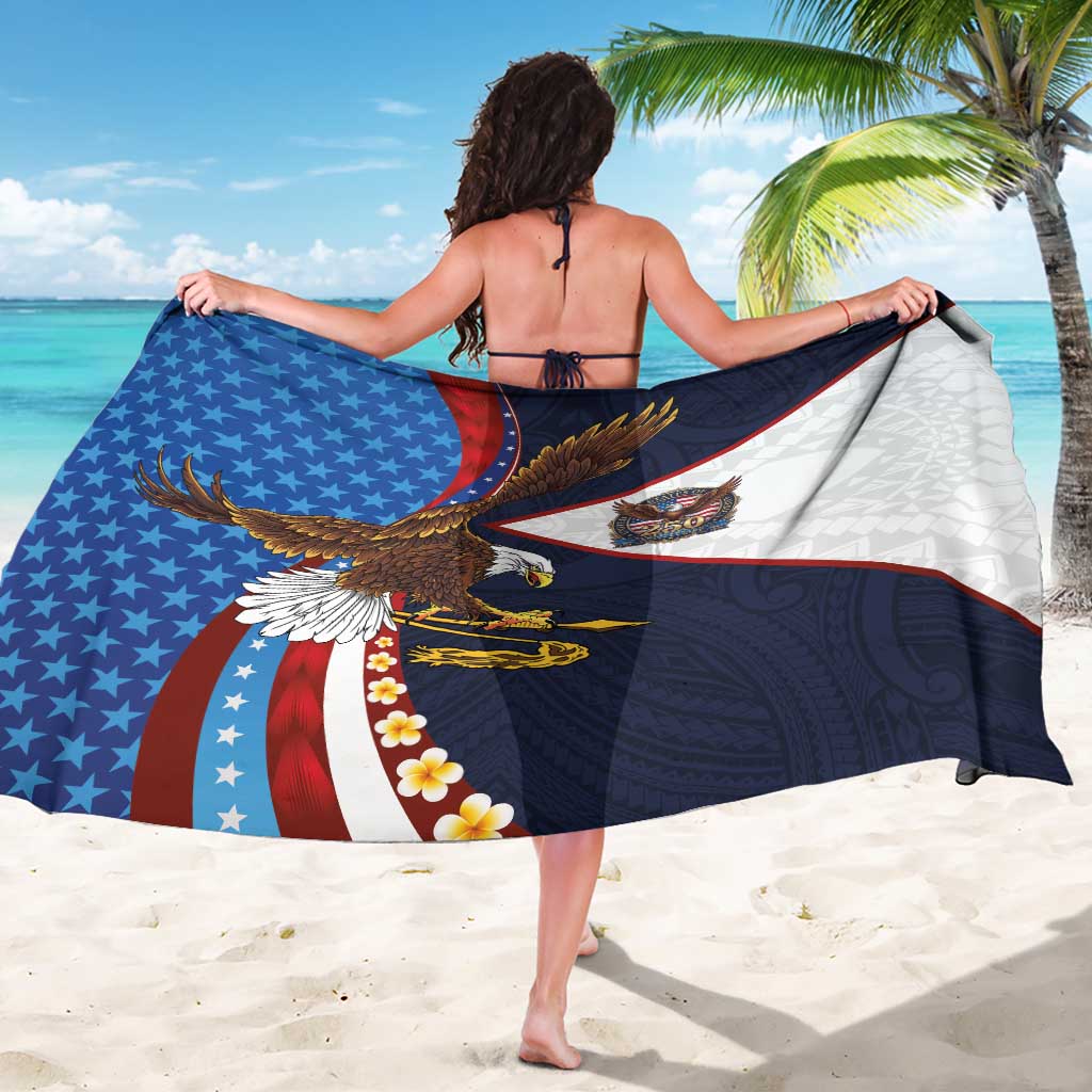 American Samoa and United States Semiquincentennial Sarong Bald Eagle with National Flag Style LT03 - Polynesian Pride