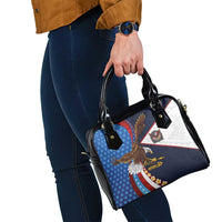 American Samoa and United States Semiquincentennial Shoulder Handbag Bald Eagle with National Flag Style