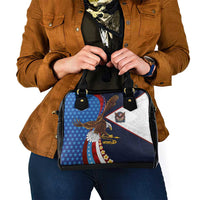 American Samoa and United States Semiquincentennial Shoulder Handbag Bald Eagle with National Flag Style
