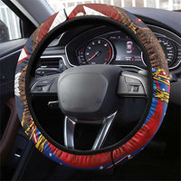 American Samoa and United States Semiquincentennial Steering Wheel Cover Bald Eagle with National Flag Style LT03 - Polynesian Pride