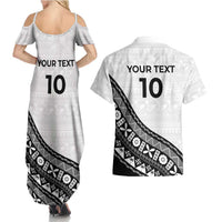 Custom Fijian Rugby Couples Matching Summer Maxi Dress and Hawaiian Shirt Tapa Pattern and Palm Tree Tribal LT03 - Polynesian Pride