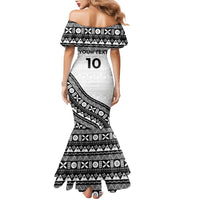 Custom Fijian Rugby Family Matching Mermaid Dress and Hawaiian Shirt Tapa Pattern and Palm Tree Tribal LT03 - Polynesian Pride