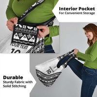 Custom Fijian Rugby Grocery Bag Tapa Pattern and Palm Tree Tribal