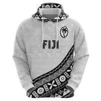 Custom Fijian Rugby Zip Hoodie Tapa Pattern and Palm Tree Tribal LT03 - Polynesian Pride