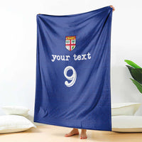 Custom Fijian Football Blanket Tapa Pattern and Shark Tribal