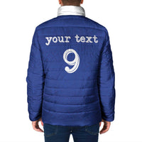 Custom Fijian Football Padded Jacket Tapa Pattern and Shark Tribal LT03 - Polynesian Pride
