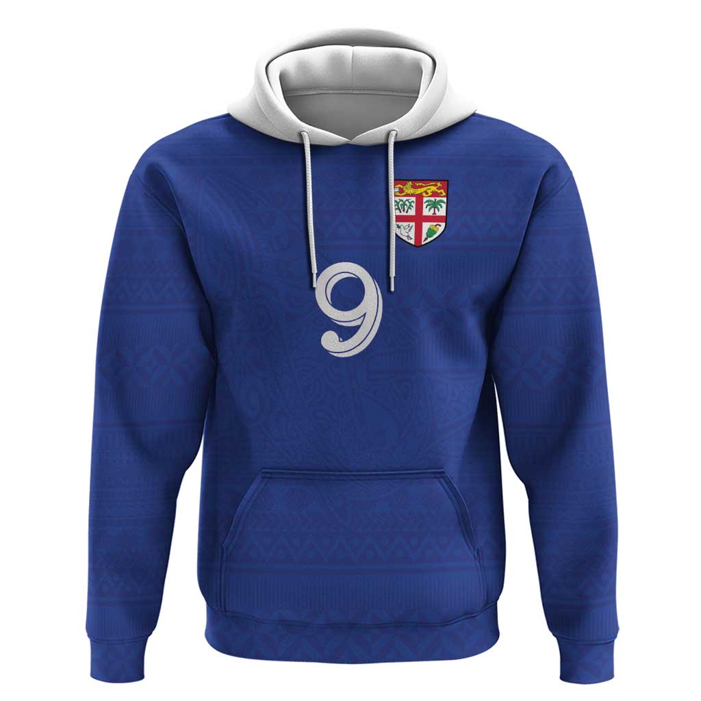 Custom Fijian Football Zip Hoodie Tapa Pattern and Shark Tribal