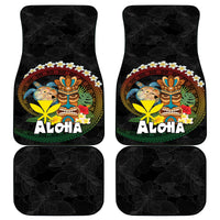 Aloha Hawaii Car Mats Kanaka Maoli with Polynesian Spiral Plumeria