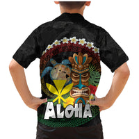 Aloha Hawaii Family Matching Mermaid Dress and Hawaiian Shirt Kanaka Maoli with Polynesian Spiral Plumeria LT03 - Polynesian Pride