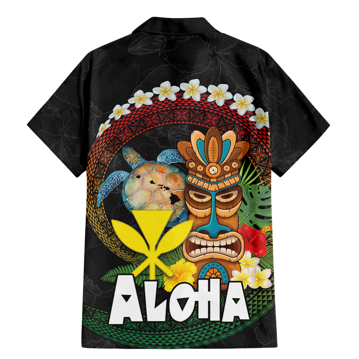 Aloha Hawaii Family Matching Mermaid Dress and Hawaiian Shirt Kanaka Maoli with Polynesian Spiral Plumeria LT03 - Polynesian Pride
