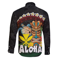 Aloha Hawaii Family Matching Mermaid Dress and Hawaiian Shirt Kanaka Maoli with Polynesian Spiral Plumeria LT03 - Polynesian Pride