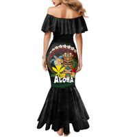 Aloha Hawaii Family Matching Mermaid Dress and Hawaiian Shirt Kanaka Maoli with Polynesian Spiral Plumeria LT03 - Polynesian Pride