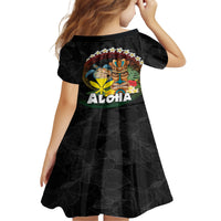 Aloha Hawaii Family Matching Off Shoulder Maxi Dress and Hawaiian Shirt Kanaka Maoli with Polynesian Spiral Plumeria LT03 - Polynesian Pride