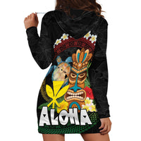 Aloha Hawaii Hoodie Dress Kanaka Maoli with Polynesian Spiral Plumeria LT03 - Polynesian Pride