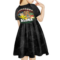 Aloha Hawaii Kid Short Sleeve Dress Kanaka Maoli with Polynesian Spiral Plumeria LT03 - Polynesian Pride