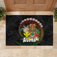 Aloha Hawaii Rubber Doormat Kanaka Maoli with Polynesian Spiral Plumeria LT03 - Polynesian Pride
