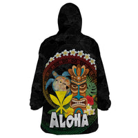 Aloha Hawaii Wearable Blanket Hoodie Kanaka Maoli with Polynesian Spiral Plumeria LT03 - Polynesian Pride