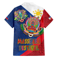Philippines MassKara Family Matching Summer Maxi Dress and Hawaiian Shirt Filipino Carnival Mask and Polynesian Pattern LT03 - Polynesian Pride