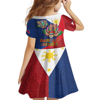Philippines MassKara Family Matching Tank Maxi Dress and Hawaiian Shirt Filipino Carnival Mask and Polynesian Pattern LT03 - Polynesian Pride