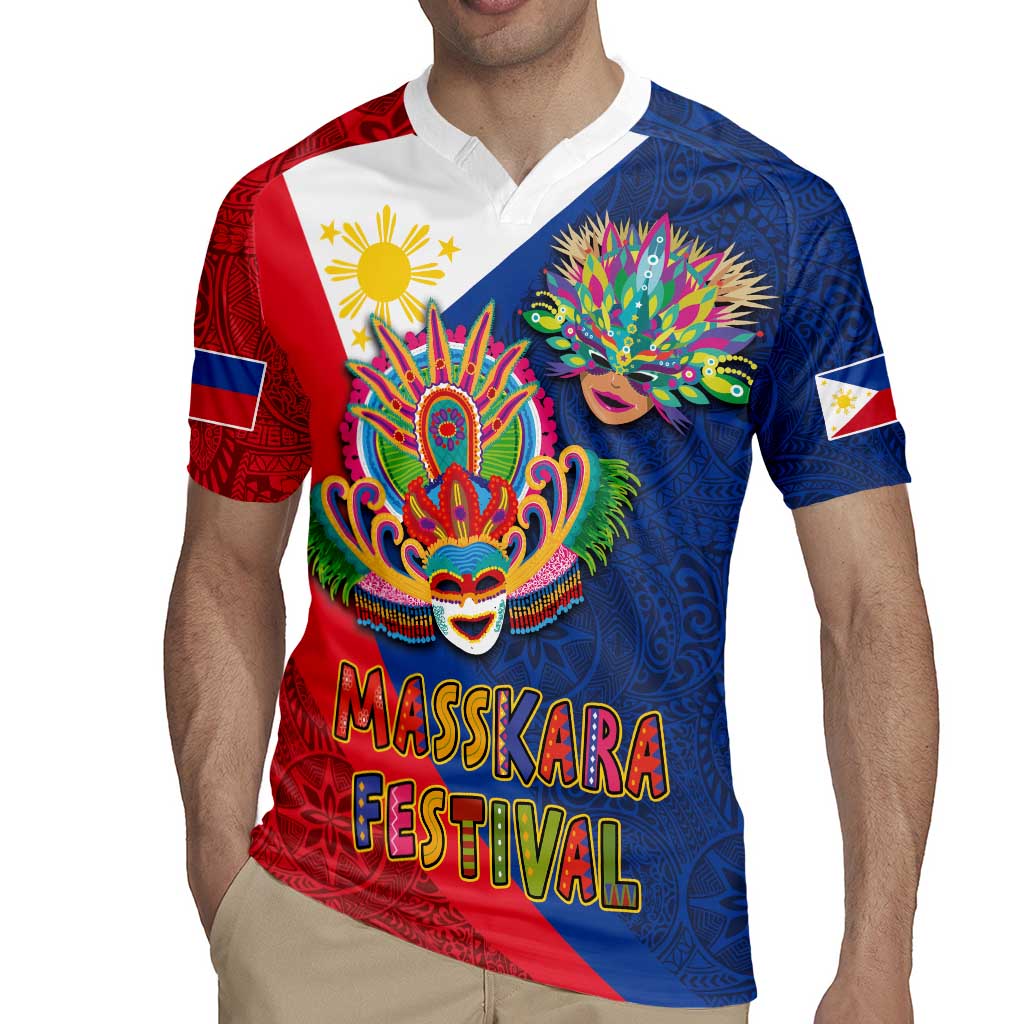 Philippines MassKara Rugby Jersey Filipino Carnival Mask and Polynesian Pattern LT03 - Polynesian Pride