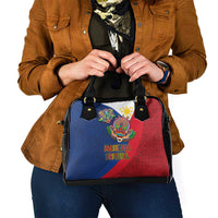 Philippines MassKara Shoulder Handbag Filipino Carnival Mask and Polynesian Pattern