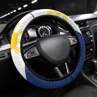 Philippines MassKara Steering Wheel Cover Filipino Carnival Mask and Polynesian Pattern