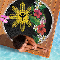 Tropical Hawaii and Philippines Beach Blanket Kanaka Maoli and Sun Badge Batok Tattoo Colorful LT03 - Polynesian Pride
