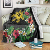 Tropical Hawaii and Philippines Blanket Kanaka Maoli and Sun Badge Batok Tattoo Colorful LT03 Black - Polynesian Pride
