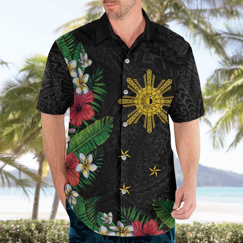 Tropical Hawaii and Philippines Hawaiian Shirt Kanaka Maoli and Sun Badge Batok Tattoo Colorful LT03 - Polynesian Pride