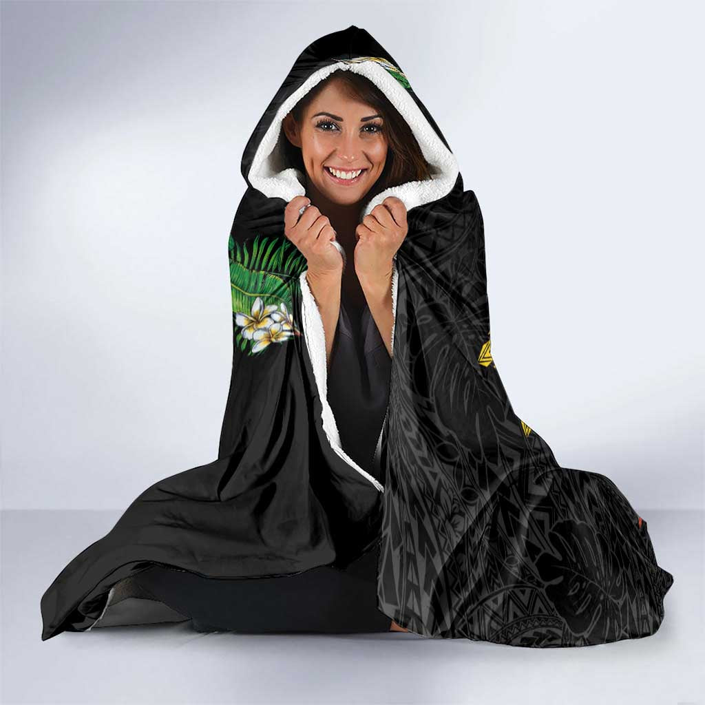 Tropical Hawaii and Philippines Hooded Blanket Kanaka Maoli and Sun Badge Batok Tattoo Colorful LT03 - Polynesian Pride