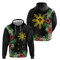 Tropical Hawaii and Philippines Hoodie Kanaka Maoli and Sun Badge Batok Tattoo Colorful LT03 - Polynesian Pride