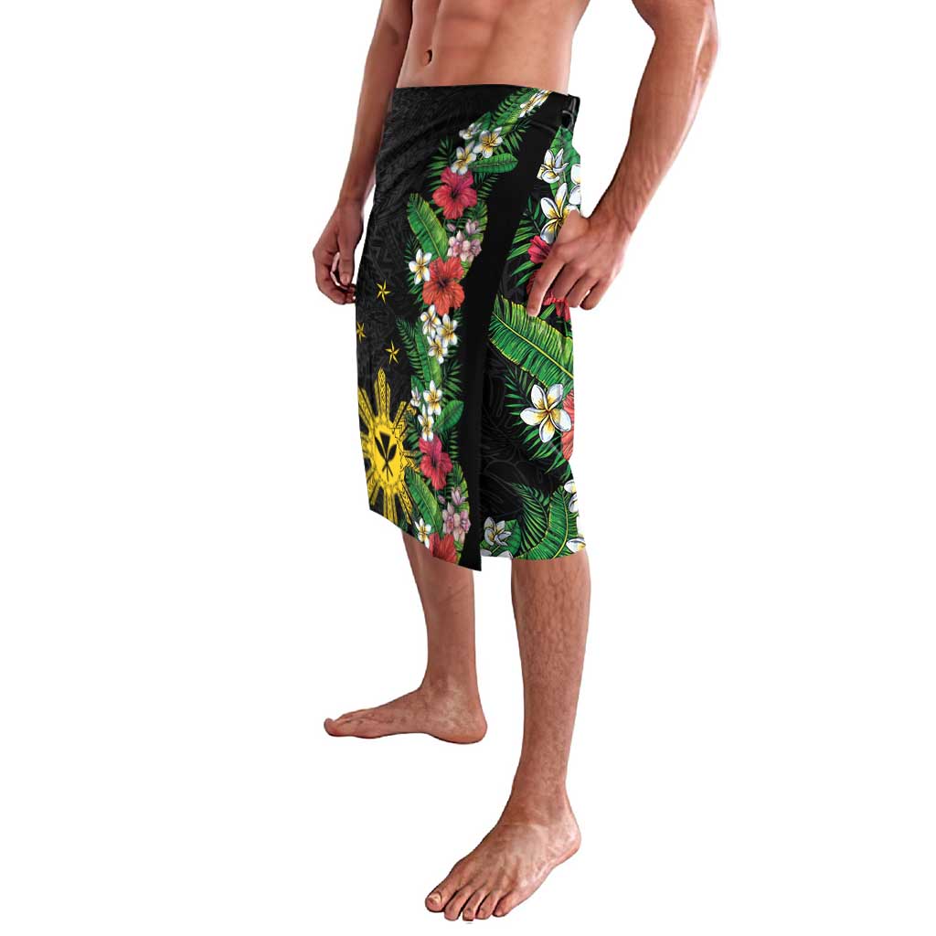 Tropical Hawaii and Philippines Lavalava Kanaka Maoli and Sun Badge Batok Tattoo Colorful LT03 - Polynesian Pride