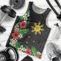 Tropical Hawaii and Philippines Men Tank Top Kanaka Maoli and Sun Badge Batok Tattoo Colorful LT03 - Polynesian Pride