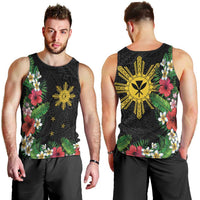 Tropical Hawaii and Philippines Men Tank Top Kanaka Maoli and Sun Badge Batok Tattoo Colorful LT03 - Polynesian Pride