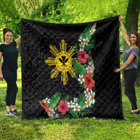 Tropical Hawaii and Philippines Quilt Kanaka Maoli and Sun Badge Batok Tattoo Colorful LT03 - Polynesian Pride