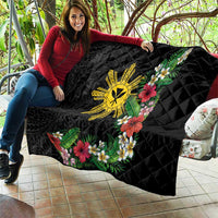 Tropical Hawaii and Philippines Quilt Kanaka Maoli and Sun Badge Batok Tattoo Colorful LT03 - Polynesian Pride