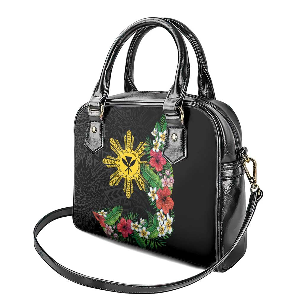 Tropical Hawaii and Philippines Shoulder Handbag Kanaka Maoli and Sun Badge Batok Tattoo Colorful LT03 - Polynesian Pride