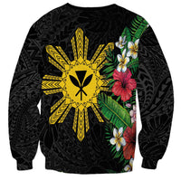 Tropical Hawaii and Philippines Sweatshirt Kanaka Maoli and Sun Badge Batok Tattoo Colorful LT03 - Polynesian Pride