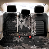 Tropical Hawaii and Philippines Back Car Seat Cover Kanaka Maoli and Sun Badge Batok Tattoo Grayscale LT03 - Polynesian Pride