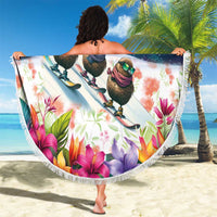 New Zealand Merry Christmas Beach Blanket Kiwi Birds Snow Boarding-Vibrant Tropical Flower LT03 - Polynesian Pride