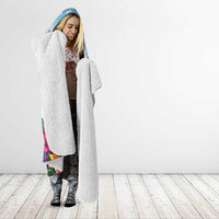 New Zealand Merry Christmas Hooded Blanket Kiwi Birds Snow Boarding-Vibrant Tropical Flower LT03 - Polynesian Pride