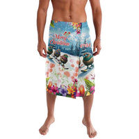 New Zealand Merry Christmas Lavalava Kiwi Birds Snow Boarding-Vibrant Tropical Flower LT03 White - Polynesian Pride