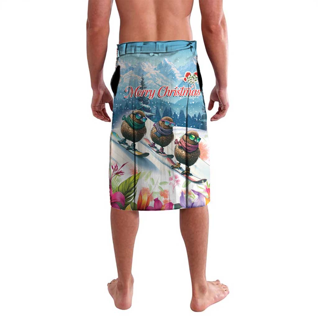 New Zealand Merry Christmas Lavalava Kiwi Birds Snow Boarding-Vibrant Tropical Flower LT03 - Polynesian Pride