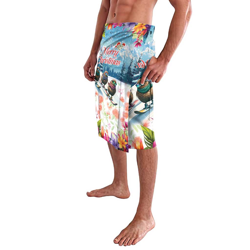 New Zealand Merry Christmas Lavalava Kiwi Birds Snow Boarding-Vibrant Tropical Flower LT03 - Polynesian Pride